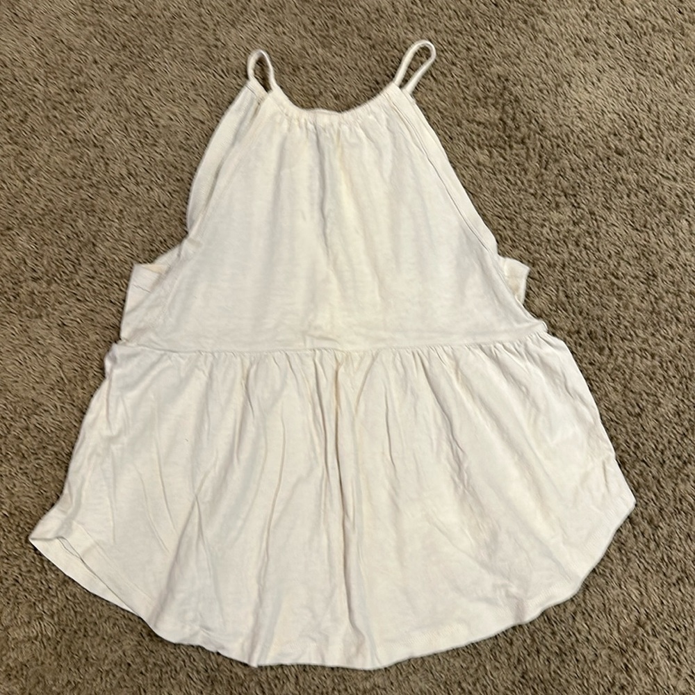 American Eagle Cream high neck Tank Top sz Small
